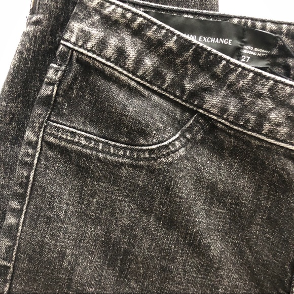 A/X Armani Exchange Black Moto Jegging - Picture 4 of 6